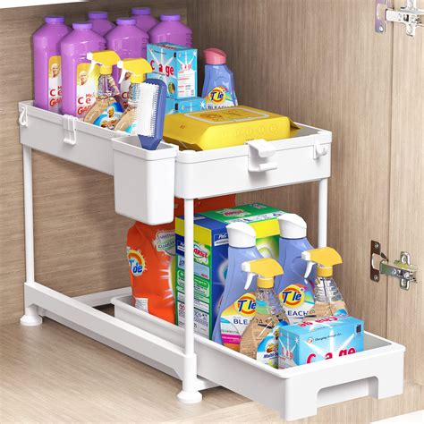 Spacekeeper Under Sink Organizer Sliding Cabinet Basket Organizer