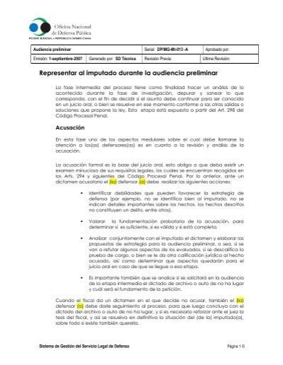 Audiencia Preliminar 1 Observatorio de Justicia y Género