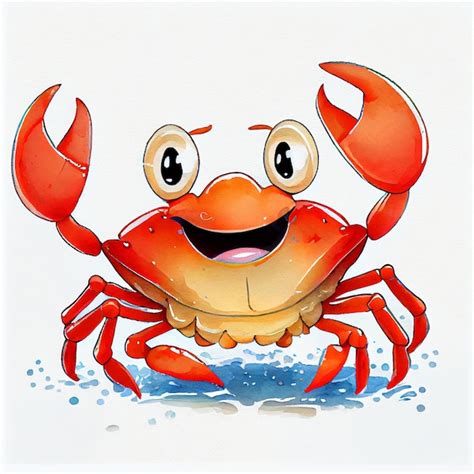 Premium Photo Cartoon Crab With Big Eyes And A Smile On Its Face