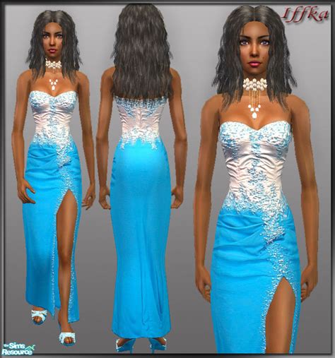 The Sims Resource Prom Dress With Front Slit