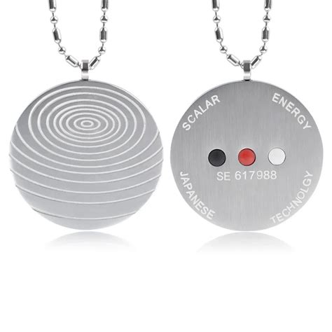 Ebuty 3 Stones Stainless Steel Anti Emf Radiation Protection Necklaces Scalar Energy Pendant