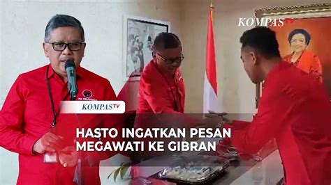 Hasto Sampaikan Pesan Megawati Ke Gibran Jelang Pemilu Banyak Yang