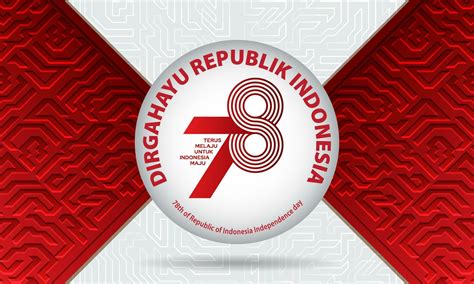 Indonesia independence day 17 august concept illustration.78 years ...