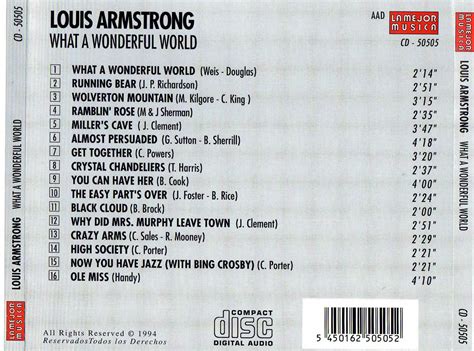 Louis Armstrong What A Wonderful World Album Cover Literacy Basics