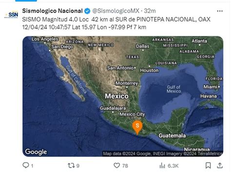 Temblor Hoy 12 De Abril En México Se Registró Un Sismo De Magnitud 4 0 En Oaxaca Infobae