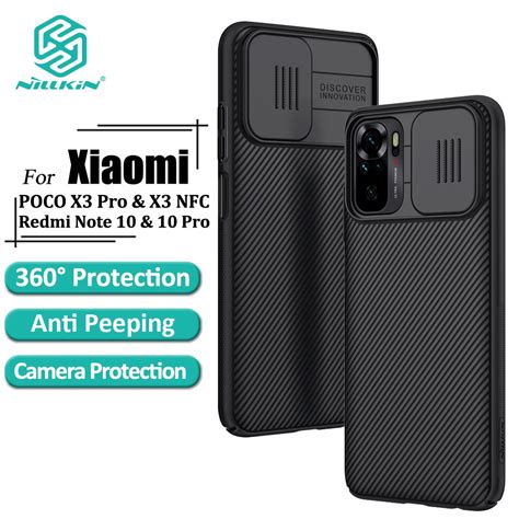 Nillkin Camshield Case Cho Xiaomi 12t Pro 11 10t Pro Note 10 Pro Max Redmi 12 Note 9 Pro Max