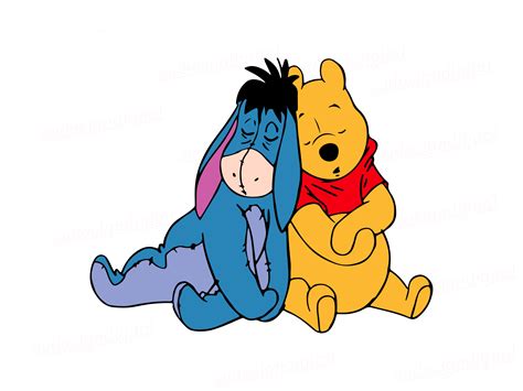 Winnie the Pooh Hugging Eeyore, Eeyore Png Winnie the Pooh PNG File ...