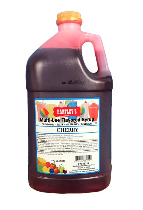 Hartleys Cherry Multi Use Syrup 1 Gallon In Bulk At Warehouse115