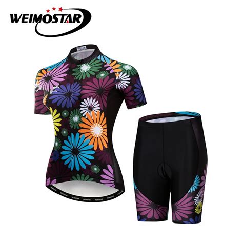 Weimostar Women Cycling Jersey Set Summer Breathable Quick Dry Bicycle