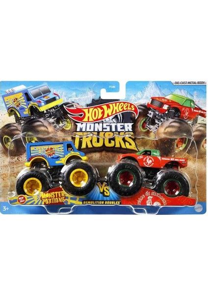 Hot Wheels FYJ64 Hot Wheels Monster Trucks Güçlü Ikili 1 64 Fiyatı