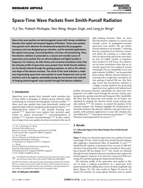 PDF SpaceTime Wave Packets From SmithPurcell Radiation