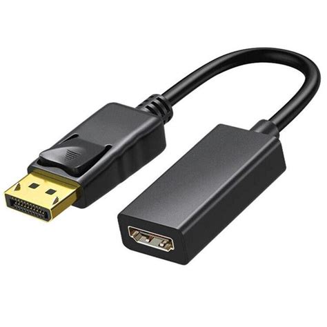 Adaptador Displayport Macho A Hdmi Hembra Negro