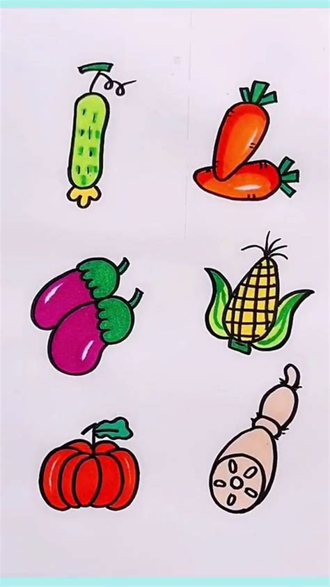 How to draw a vegetables very easy and step by step – Artofit