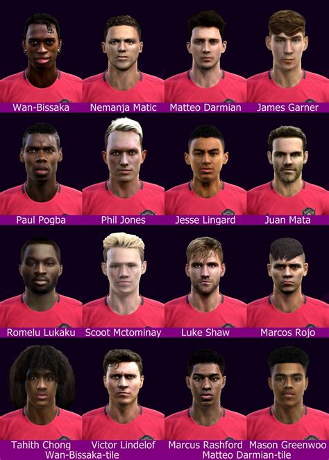 PES 2013 BIG FACEPACK MANCHESTER UNITED 2019 2020 Orlando Facemaker