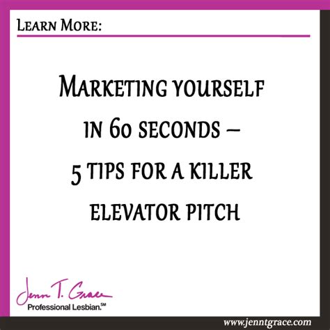 Marketing Yourself In 60 Seconds 5 Steps To A Killer Elevator Pitch