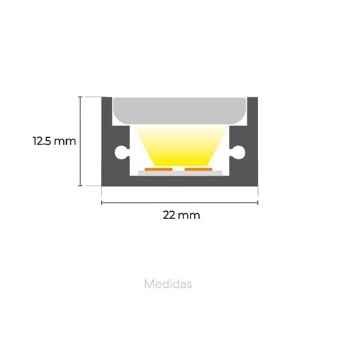 Perfil Lineal De Aluminio Para Empotrar En Piso Color Aluminio TLapps