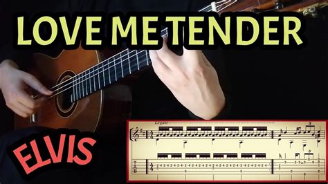 Love Me Tender Fingerstyle Classical Guitar Cover Youtube