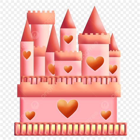 Pink Castle Png Picture Pink Love Cartoon Cute Castle High Rise