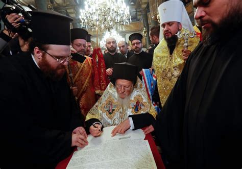 Historic Day His All Holiness Ecumenical Patriarch Bartholomew Signs