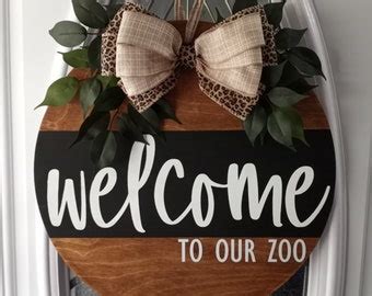 Welcome to Our Zoo Sign - Etsy