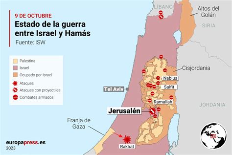 Mapas De La Guerra Entre Israel Y Palestina A 17 De Octubre