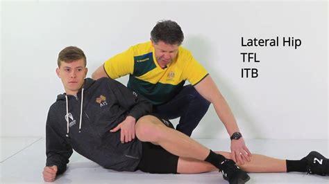 How To Stretch The Lateral Hip Tfl Muscle Stretches Tensor Fasciae Latae Muscle Knots