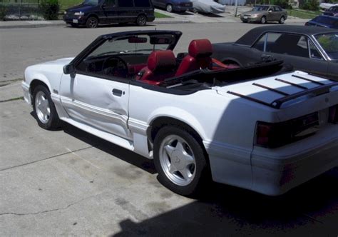 Oxford White 1989 Ford Mustang Gt Convertible