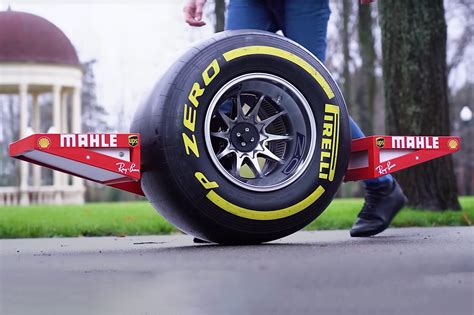 Inventor Turns Formula 1 Wheel Into A Wobbly Electric Hoverboard