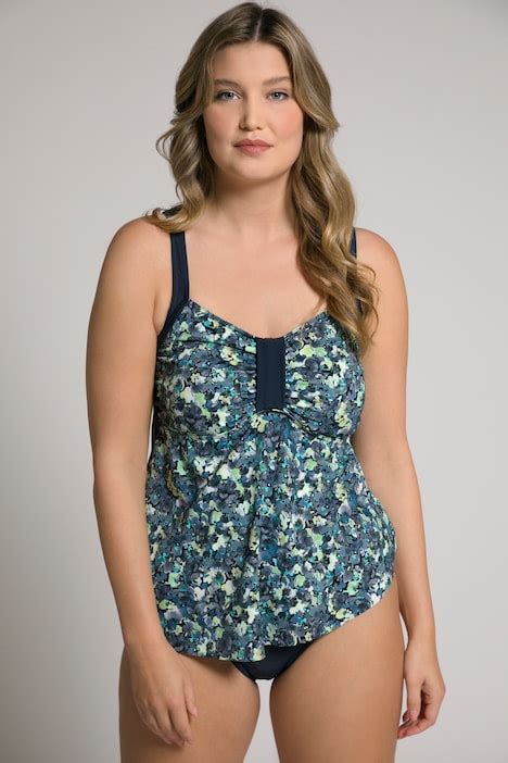 Tankini flores parte superior más larga rellenos blandos Bikini