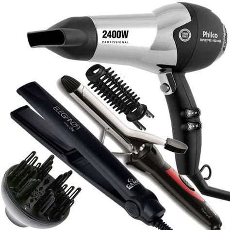 Secador de cabelo 2400w difusor modelador prancha kit salão Philco