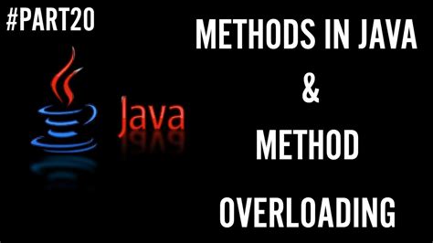 Java Tutorial Introduction To Method In Java Java Methods Method