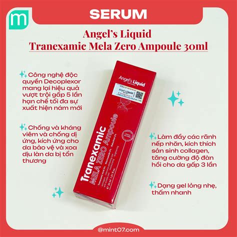 Serum Angel S Liquid Tranexamic Mela Zero Ampoule Ml Mint Cosmetics