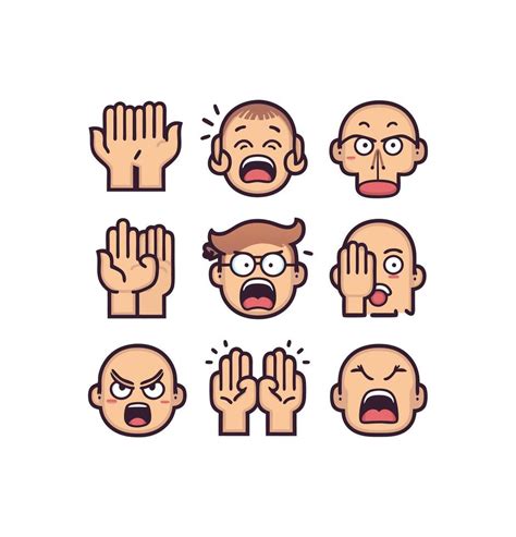 Gestures Emoji Icon Illustration Set 47306957 Vector Art At Vecteezy