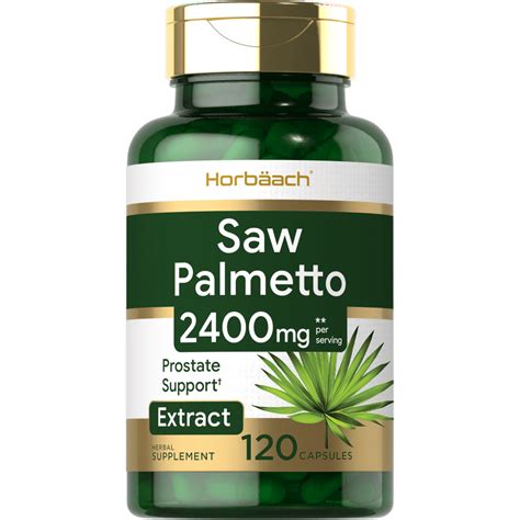 Saw Palmetto Extract 2400mg 120 Capsules Prostate Supplement For Men Gluten Free By