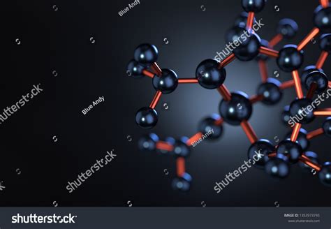 Molecule Model Science Concept D Renderingconceptual Stock