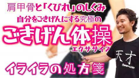 「くびれ」と「肩甲骨」のしくみ 人をごきげんにする究極の「ごきげん体操（エクササイズ）」 Youtube整体師腰の王子が教える