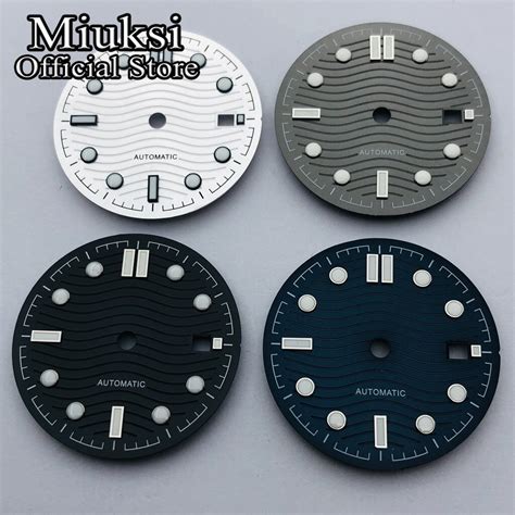 Miuksi Esfera De Reloj De Mm Accesorio De Color Negro Azul Verde Gris