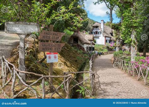 Inside Of Caldeira Volcano In Faial Azores Stock Photography