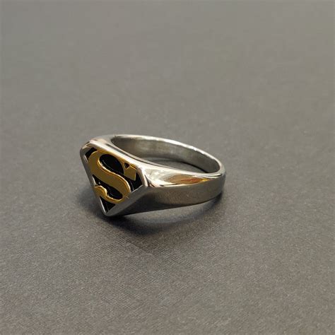 Gold And Silver Superman Ring Etsy