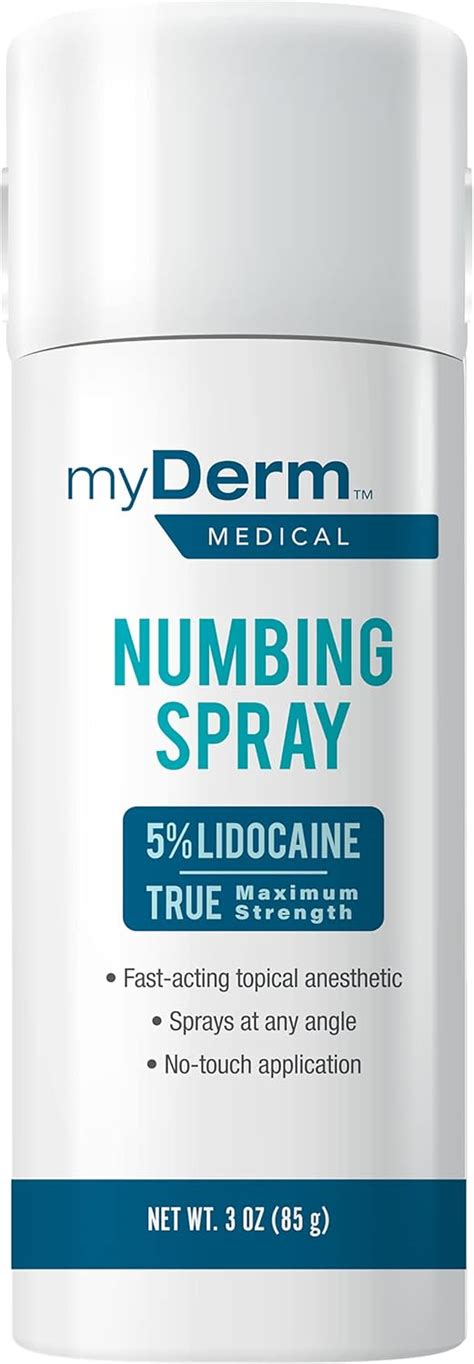 Myderm Medical Numbing Spray 3oz Maximum Strength 5