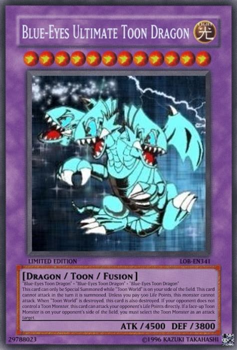 Blue Eyes Ultimate Toon Dragon Legend Of Blue Eyes White Dragon Yu Gi Oh Card Maker Wiki