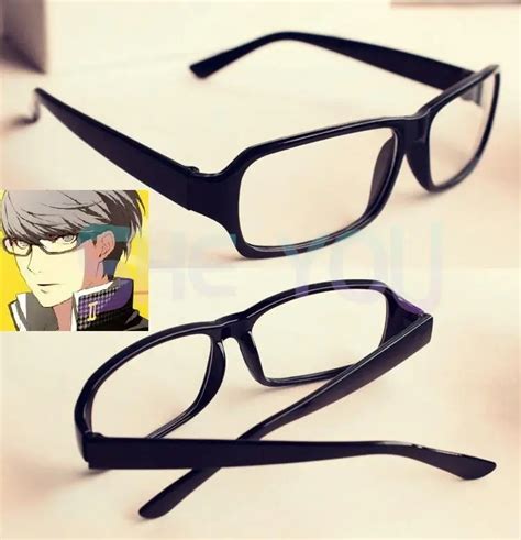 Persona 4 Narukami Yu Glasses Anime Black Glasses Eyewear Cosplay Glasses Cosplay Accessories