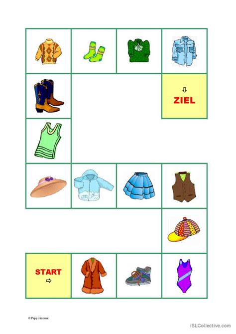 Kleidung Brettspiel Brettspiel English Esl Worksheets Pdf Doc