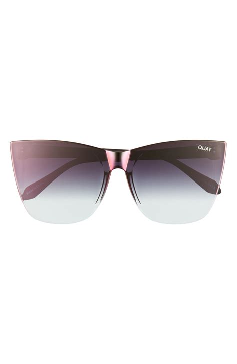 Quay Australia Come Thru 56mm Gradient Cat Eye Sunglasses In Matte