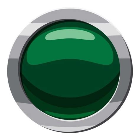 Green Button Vector Hd Images, Green Button Icon Cartoon Style, Button ...