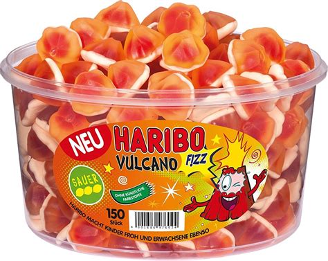 Haribo Vulcano Bonbons Fruités en Pâte de Guimauve Garniture Goût