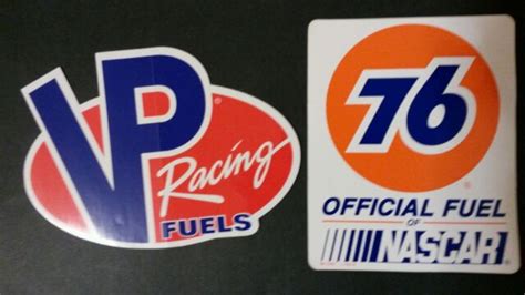 2 Pcs Vp Racing Fuels Union 76 Official Nascar Fuel Racing Decals