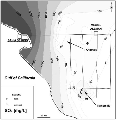 Distribution Of Sulfate Concentration In The Groundwater From Active