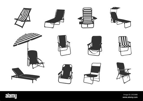 Beach Chair Silhouette Summer Beach Chair Silhouette Beach Chair Svg