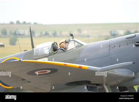 Spitfire and Pilot Stock Photo - Alamy